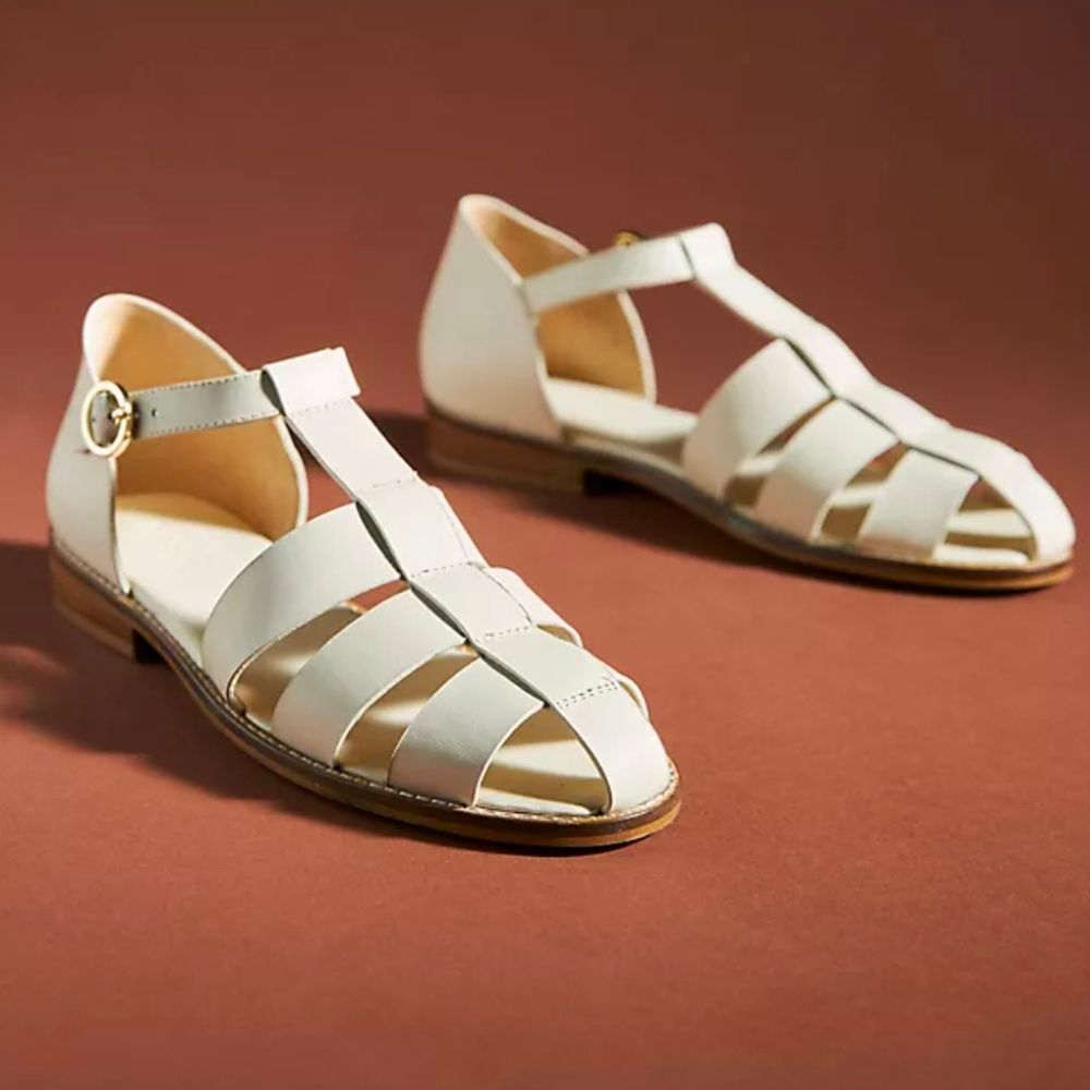 Pilcro Cream Strappy Sandals
